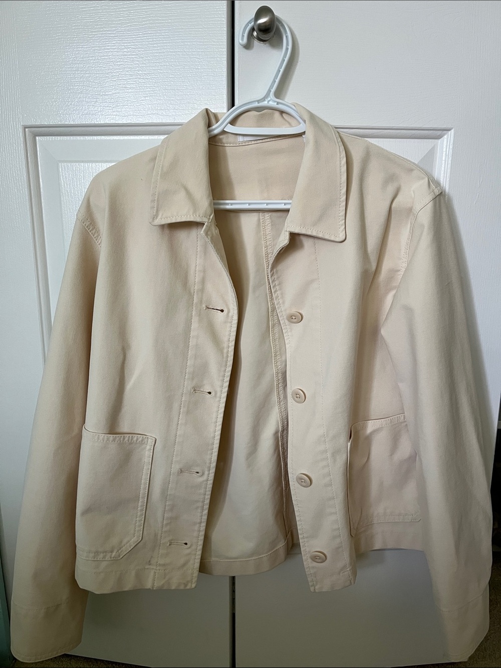 Uniqlo Women's Cream Utility Button Jacket
